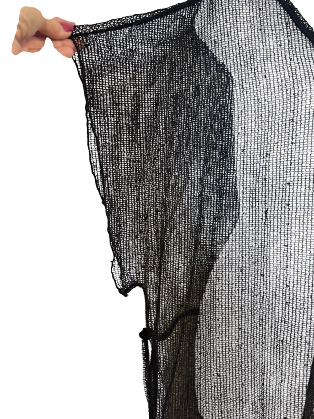 *HOST PICK* Black Sheer V-Neck Swim Cover-Up XLARGE     #12 - Picture 3 of 6